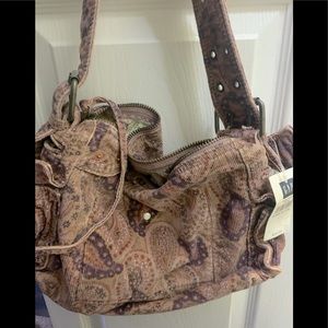 New GAP corduroy paisley print purse